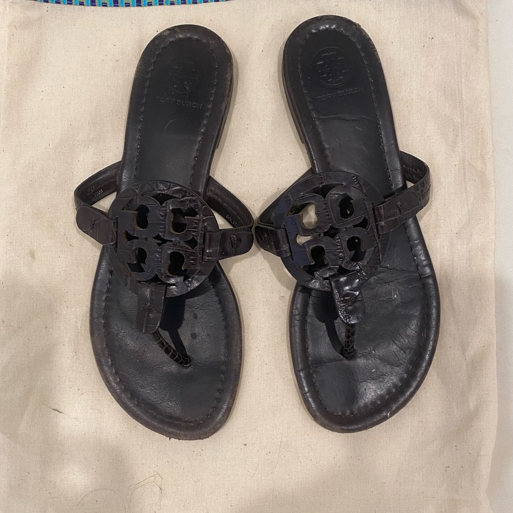 Tory Burch Brown Miller Sandals